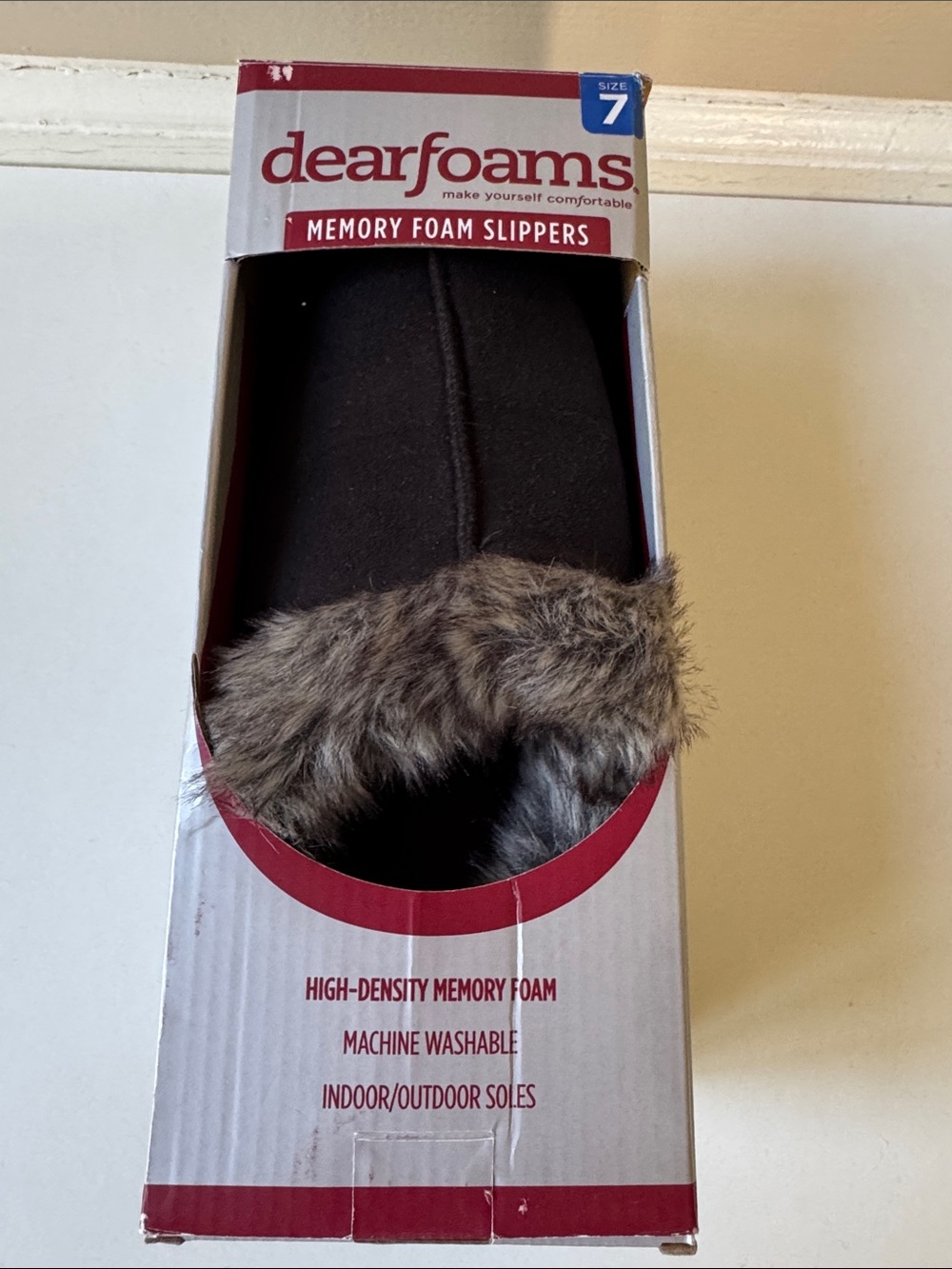 Dearfoams black women high density memory foam slippers Size 7